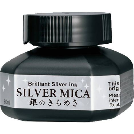 Tinta Nanquim para Caligrafia Silver Mica BA3026 60ml Kuretake