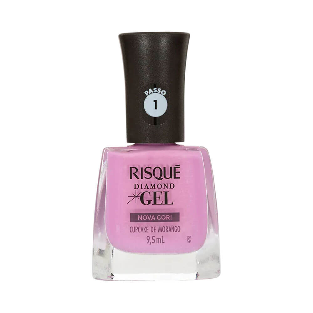 Esmalte Risqué Diamond Gel Cupcake de Morango em Oferta na Shopee