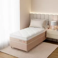 Colchão Solteiro Sigma Care Misto (23x78x188) Bege e Branco