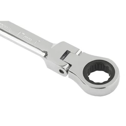 CHAVE COMBINADA COM CATRACA, REVERSIVEL, CABECA MOVEL, CROMO VANADIO, 17MM, 1PC // MTX