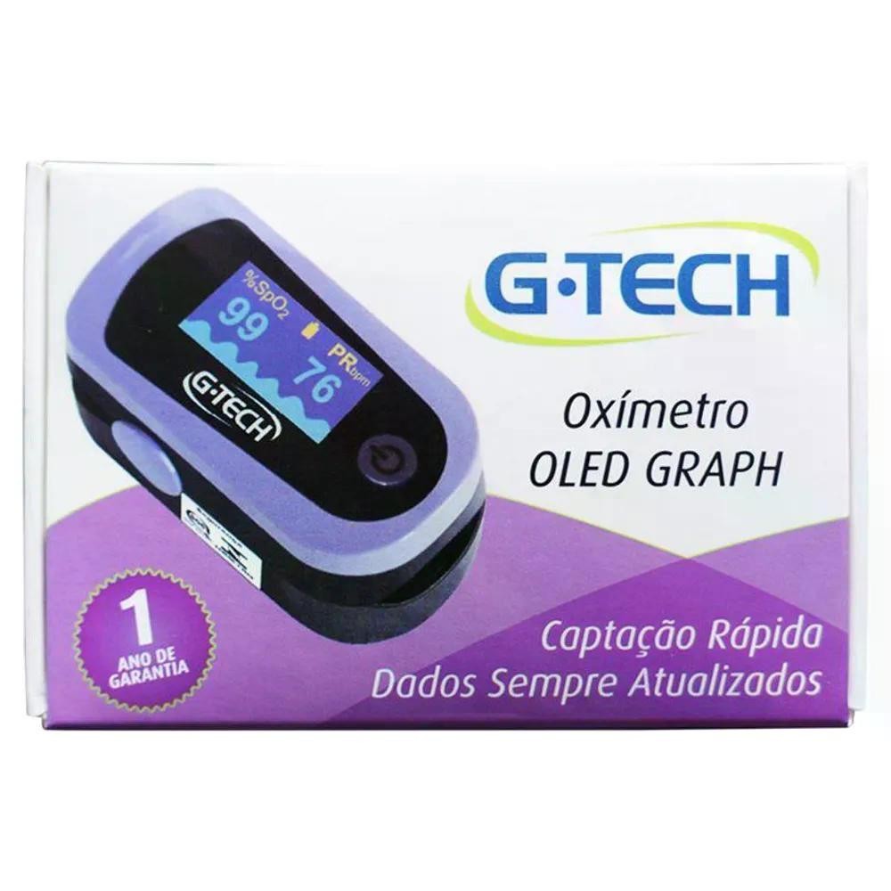 Oxímetro G-Tech Graph OLED – Uso Adulto, Leitura Rápida em Oferta na Shopee