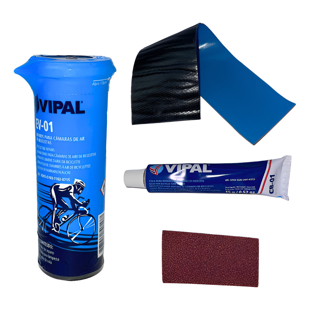 Kit Estojo Remendo Vipal Ev-01 Cola Lixa