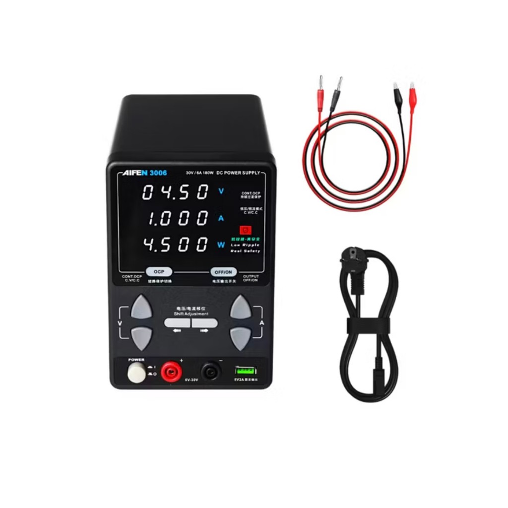 Fonte De Bancada 3006 Aifen Alimentação Bivolt 30v 6a 180w