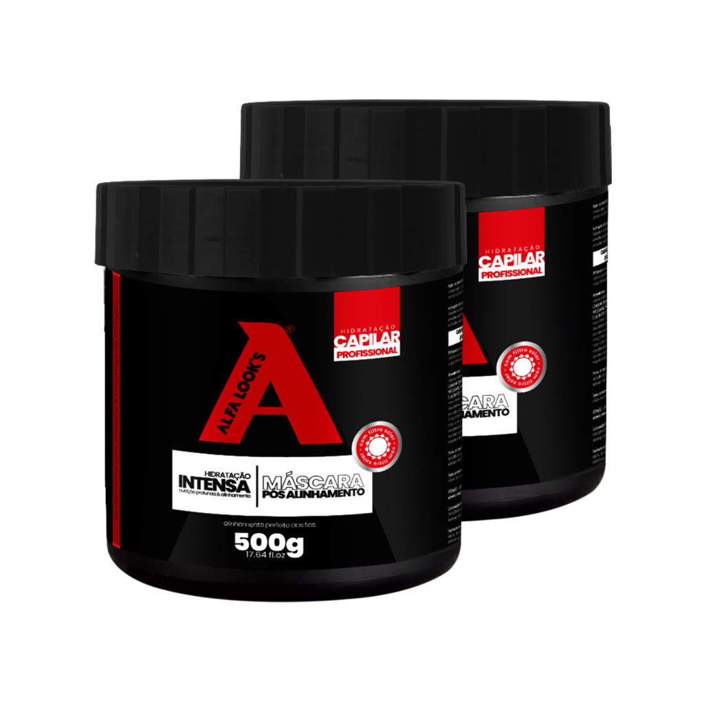 Kit 2 Un Máscara Pós Alinhamento Americano 500Gr - Alfa Look'S