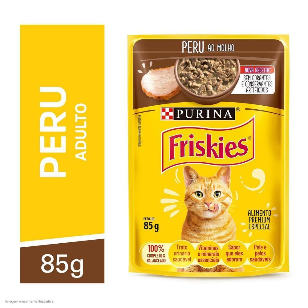 Ração Úmida Gatos Adultos Aves 85g Friskies em Oferta na Shopee