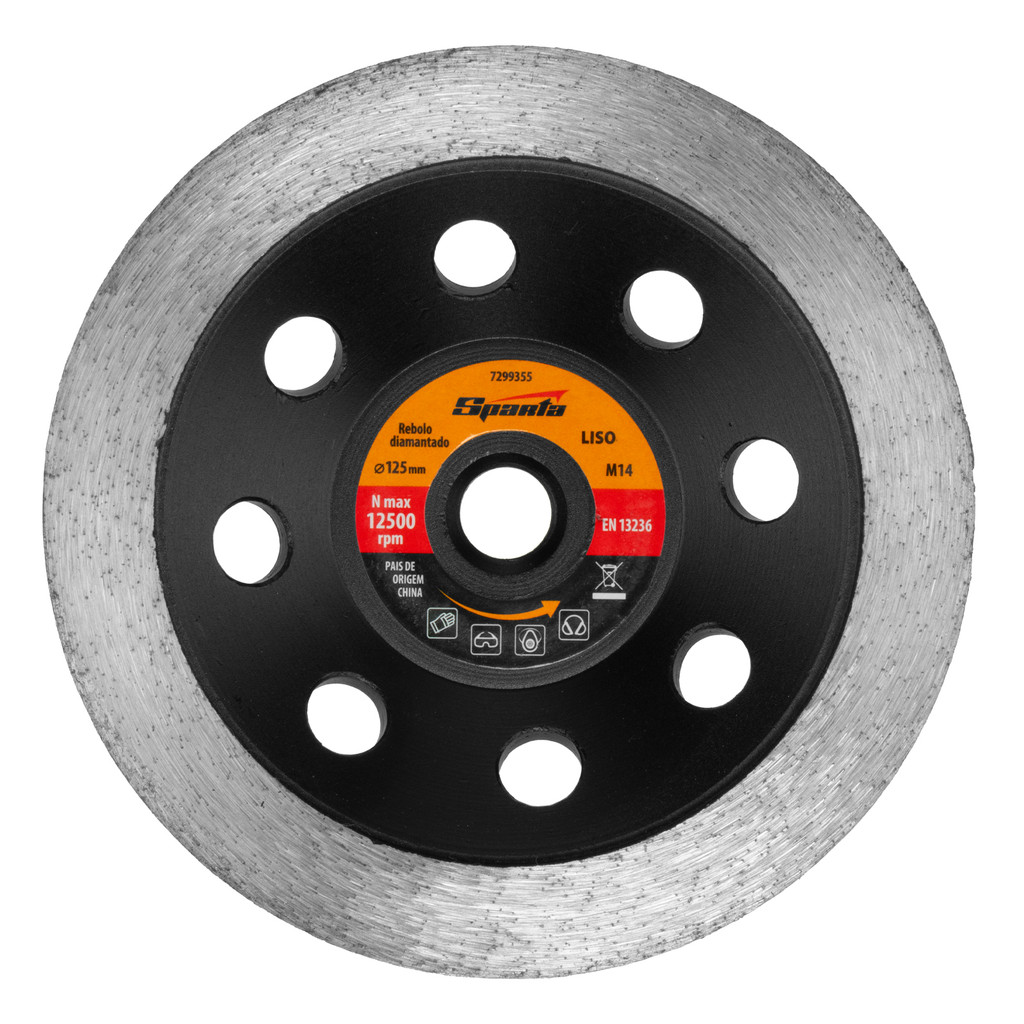 REBOLO CONTINUO DIAMANTADO MARMORE ROSCA M14 125MM// SPARTA