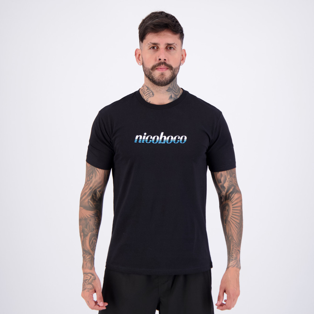 Camiseta Nicoboco Lucky Preta em Oferta na Shopee