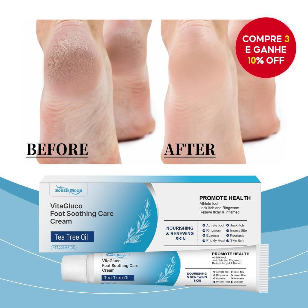 Creme Reparador De Calcanhar South Moon Para Pés Rachados Com Remoção E Hidratação De Pele Morta
