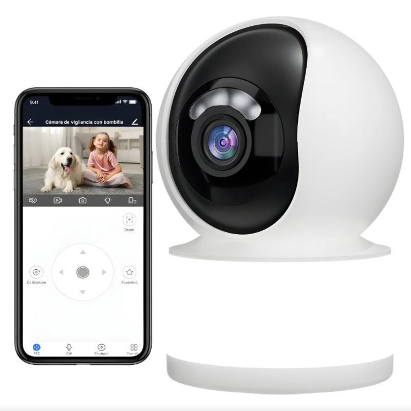 Mini Câmera Segurança Robô 360 Graus Wifi Sem Fio