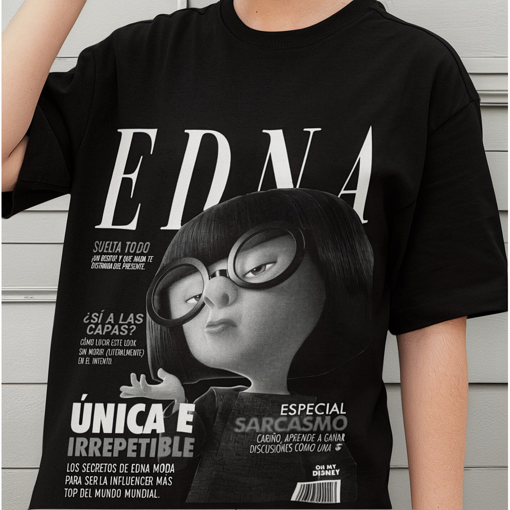 Camiseta Feminina Oversized Edna Tumblr Blogueira Aesthetic
