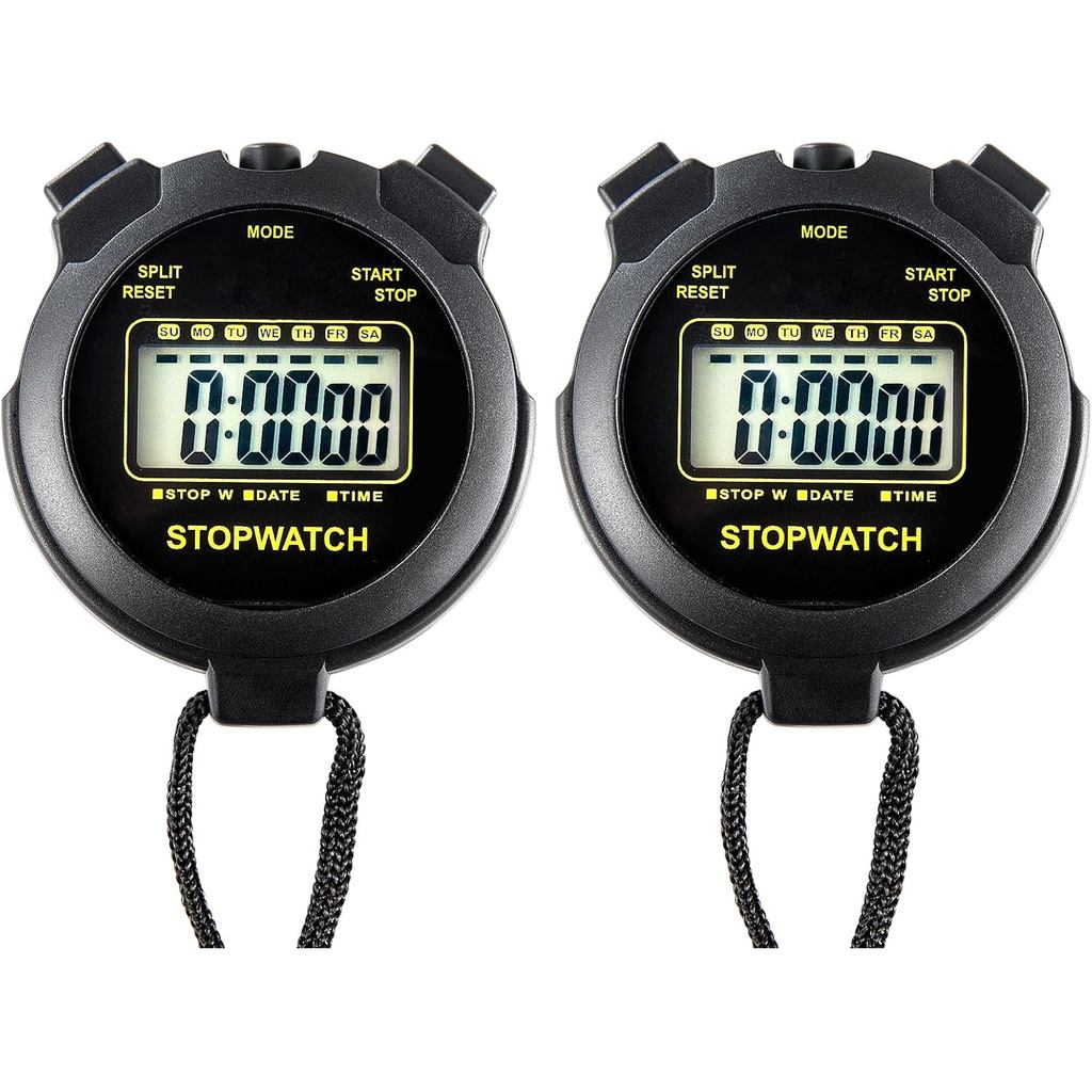 Cronômetro Digital com Display Grande, Relógio e Data, Sem Função de Alarme, Cronômetros Simples para Treinadores Esport