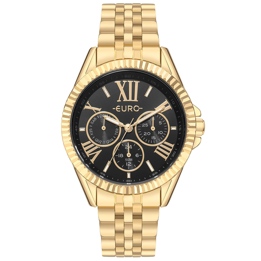 Relógio Euro Feminino Multiglow Dourado - EU6P29AIV/4P
