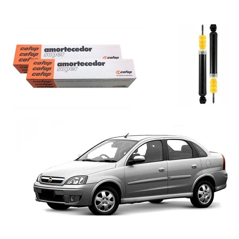 Par Amortecedor Traseiro, Corsa Novo Sedan 1.8 2003 A 2009