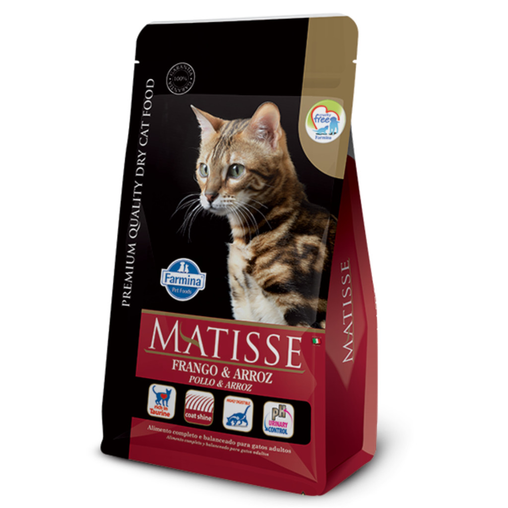 Ração Matisse para Gatos Adultos Sabor Frango e Arroz 800g