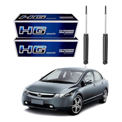 Par Amortecedor Traseiro, New Civic 1.8 2006 A 2011
