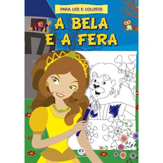A Bela e a Fera | Para Ler e Colorir em Oferta na Shopee