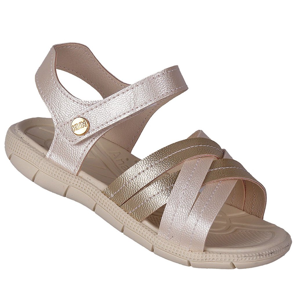 Sandália Infantil Klin Menina Conforto Anatômica Dourada Nude – Leve, Flexível e Antiderrapante em Oferta na Shopee