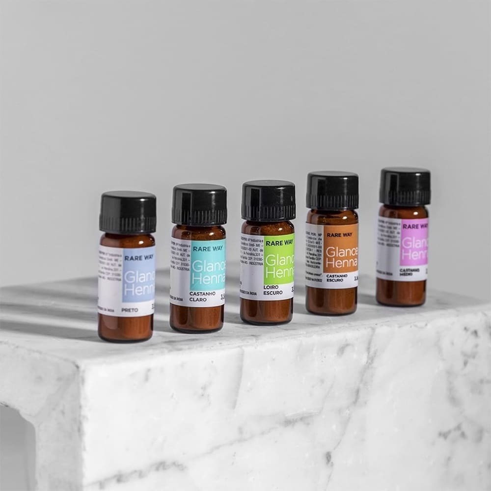 Henna para Sobrancelha com Fixador Kit Profissional 3,5g + 20ml Longa Duração Natural