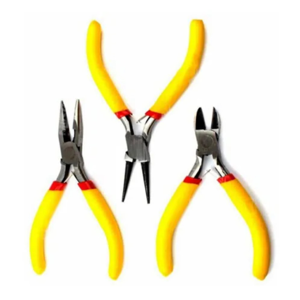 Kit 3 Alicates Bico Corte Jacaré  Para Bijuteria Artesanato Reparo Eletronica Pescaria Aço Semijoias em Oferta na Shopee