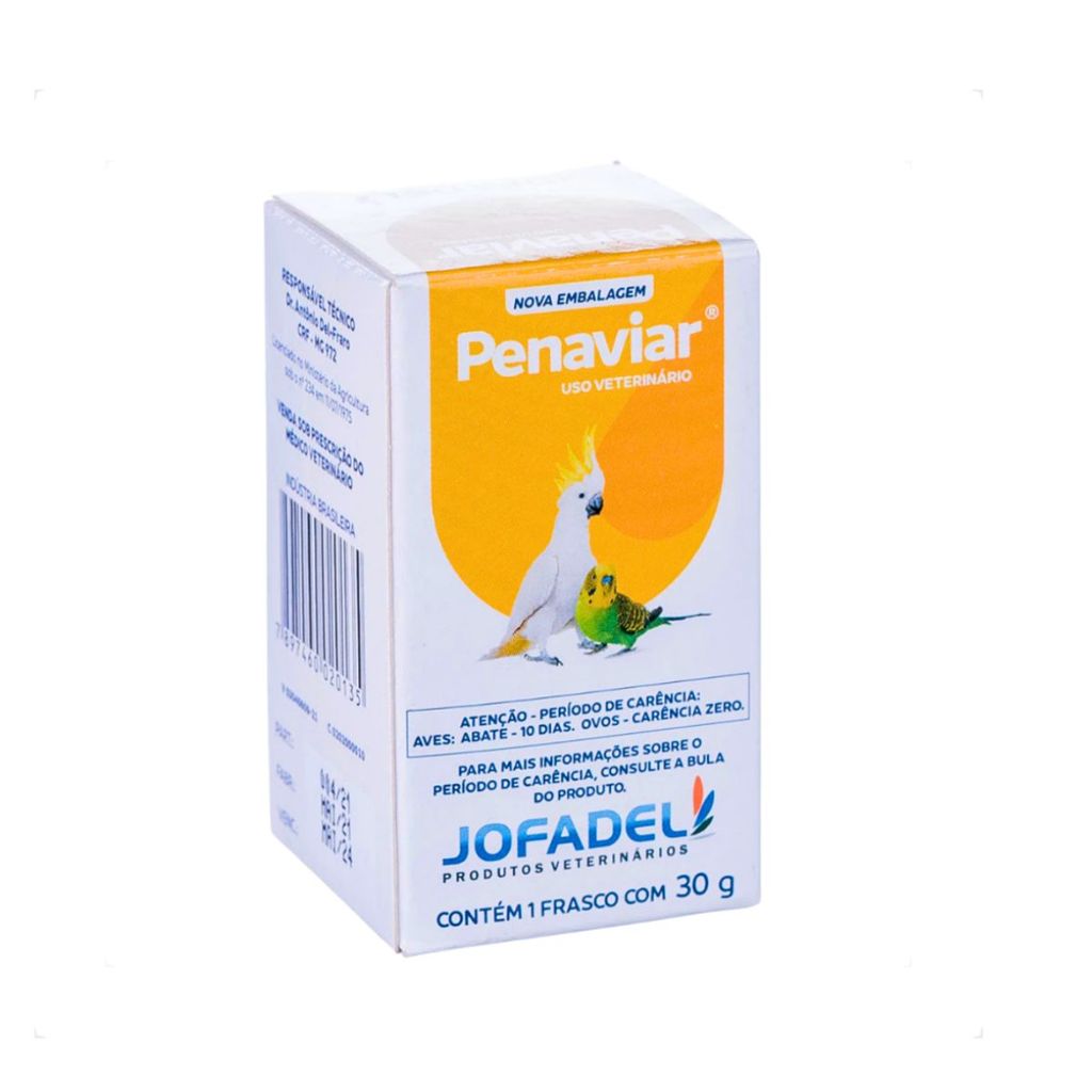 Penaviar Oral em Pó 30G Jofadel  Saúde do Pássaros e Aves em Oferta na Shopee