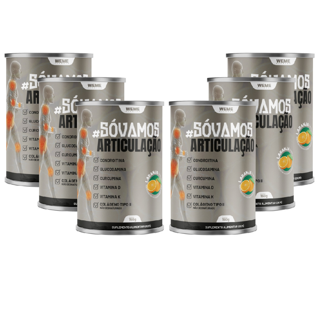 6X SO VAMOS GLUCOSAMINA LARANJA 150G WEME FITNESS