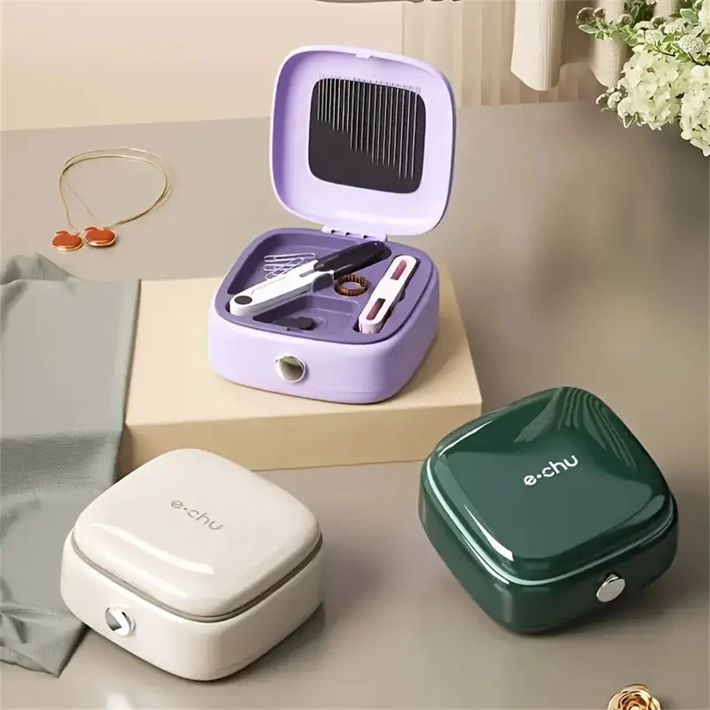 Kit de Costura Portátil Magnético Estojo Com Divisorio – Mini Kit Viagem com Linhas e Ferramentas