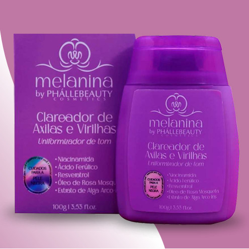 Clareador De Axilas e Virilhas Melanina PhálleBeauty 100ml PH0809 