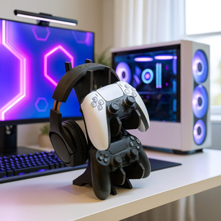 Suporte de controle E headset design moderno para Vídeogame PS4 PS5 Xbox Fones em Oferta na Shopee