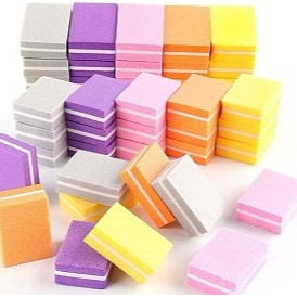Kit 150/100/50/25 Mini Lixas Bloco Buffer Quadrada Polidora Manicure 100/180 nail designer perfeitas em Oferta na Shopee