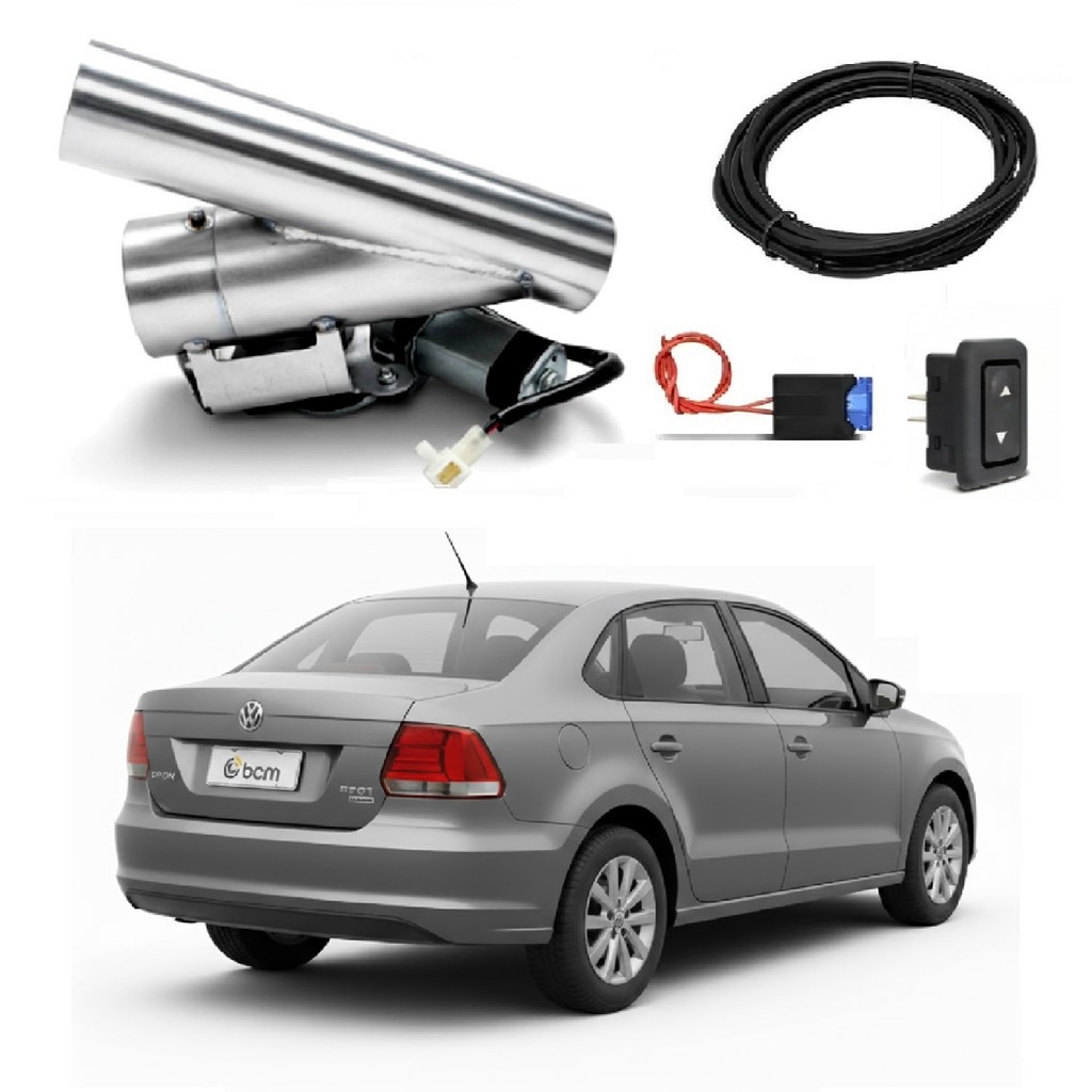 Difusor Escapamento Inox Volkswagen Polo Sedan Ronco Esportivo Botão