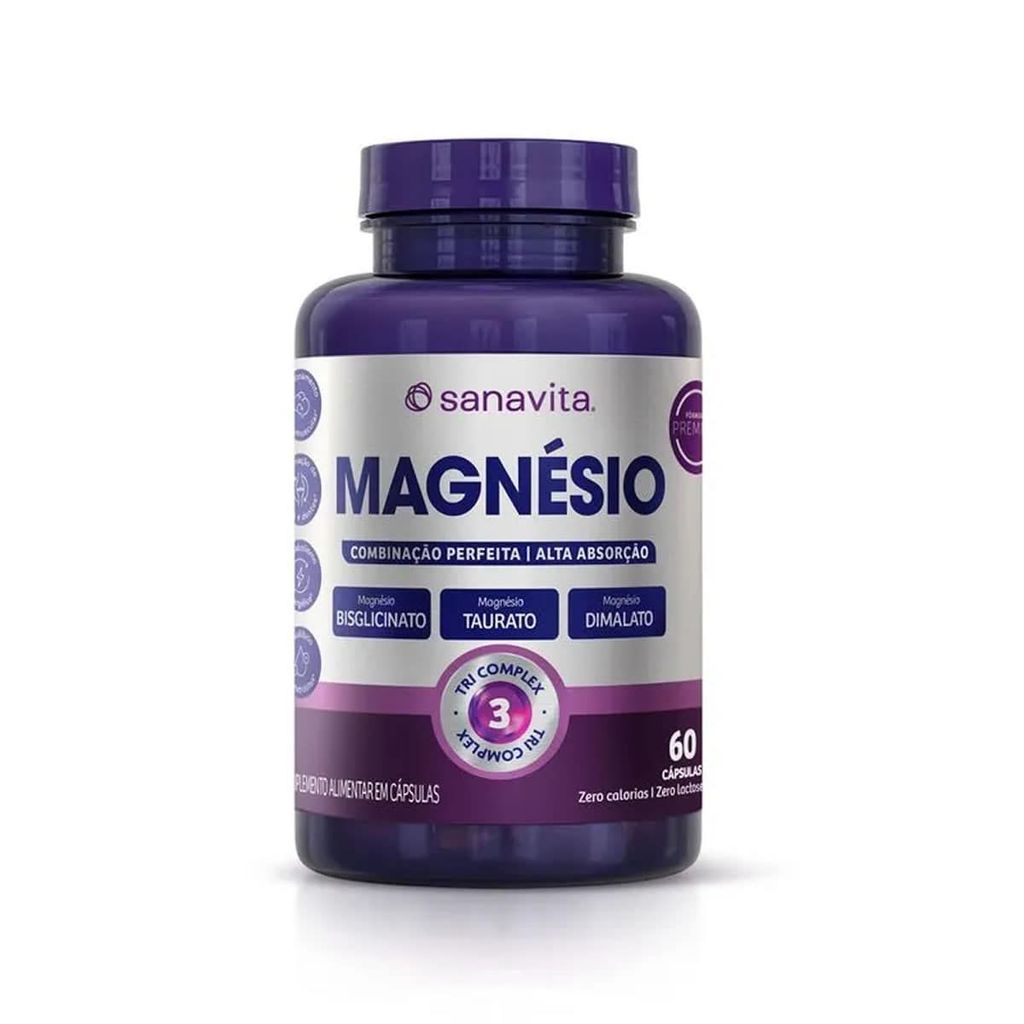 Magnésio Tri Complex - 60 Cápsulas - Sanavita