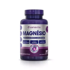 Magnésio Tri Complex - 60 Cápsulas - Sanavita