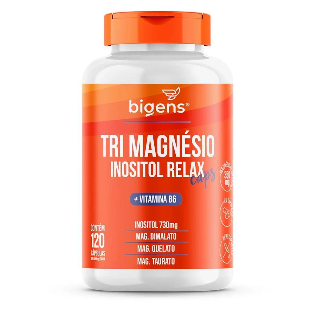 Tri Magnésio Inositol - 120 Cápsulas - Bigens em Oferta na Shopee