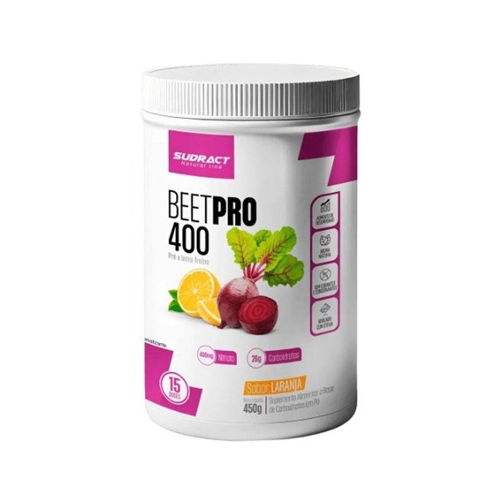 Beet Pro 400 - 450g Laranja - Sudract Nutrition