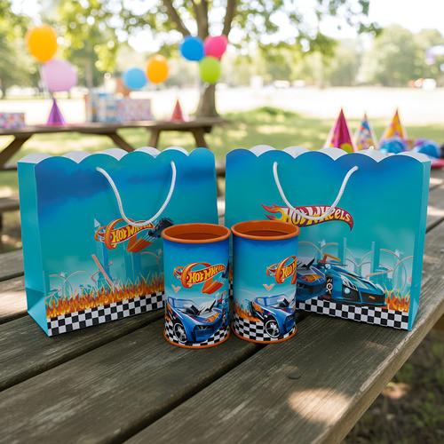 Hot Wheels 15 Sacolas + 15 Cofrinhos Kit Festa em Oferta na Shopee