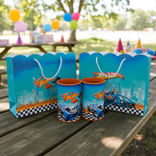 Hot Wheels 15 Sacolas + 15 Cofrinhos Kit Festa em Oferta na Shopee