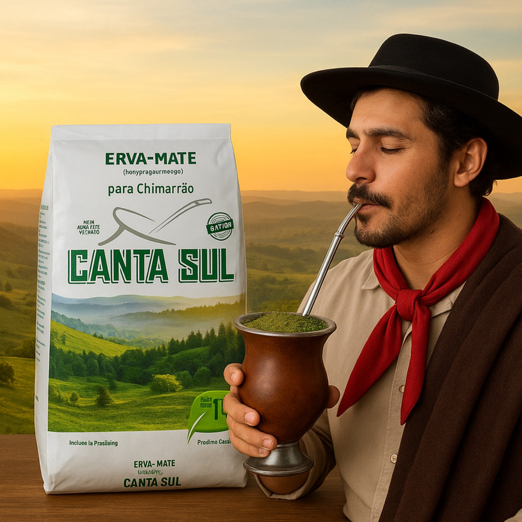 Kit 8 Pacotes de Erva Mate Tradicional de 1kg Canta Sul