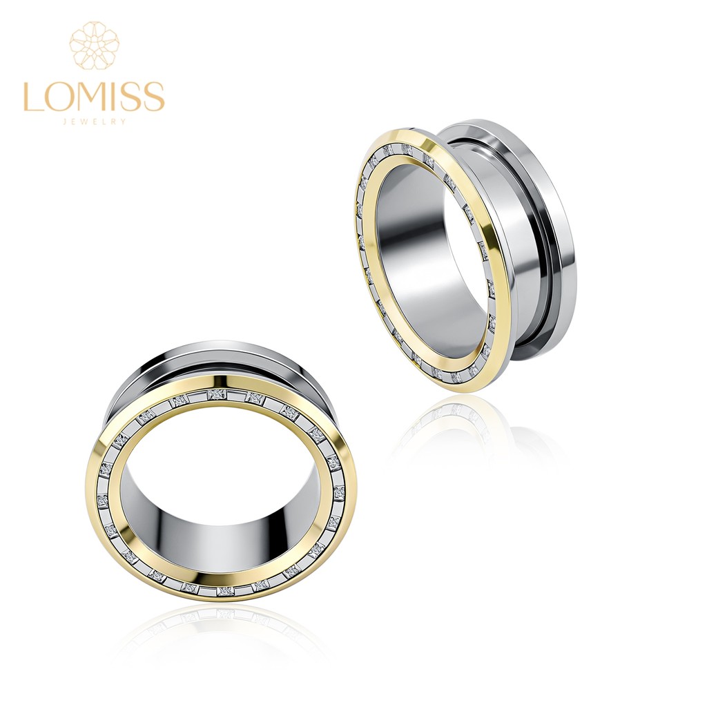 Alargador de Orelha Personalizado Aço Cirúrgico Com Zircônia em Oferta na Shopee