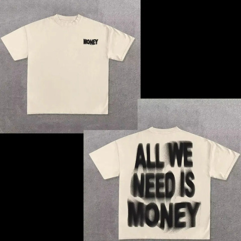 Camisa gráfica gótica unissex, top casual, streetwear americano, roupas hip-hop, 777