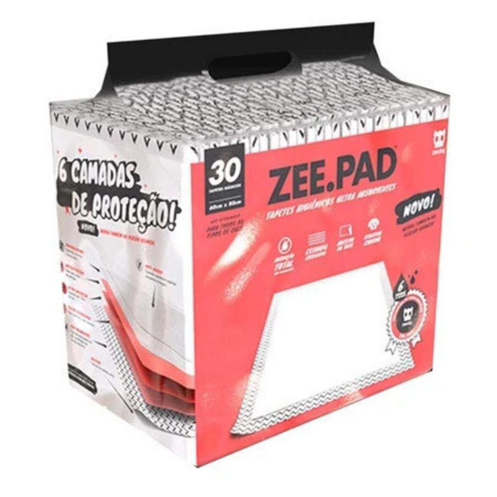 Tapete Higiênico Branco com 30Un Zee Pad