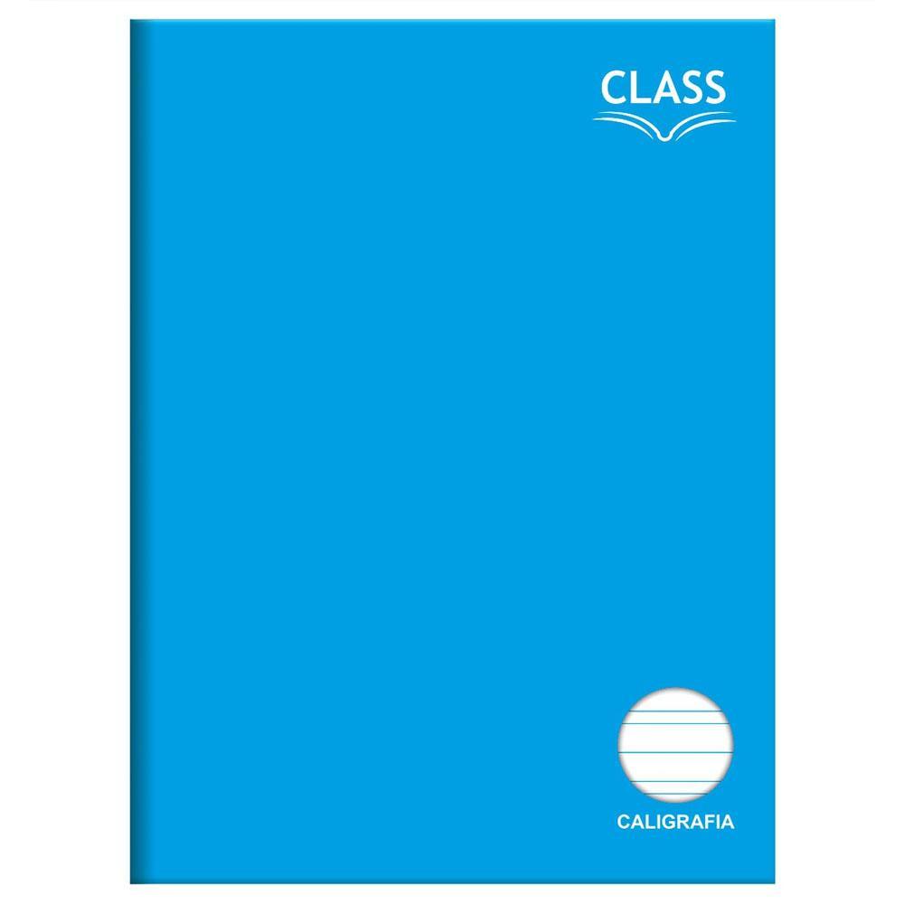 Caderno Brochura Pequeno 14x20cm Caligrafia 80 Folhas Class Azul Foroni
