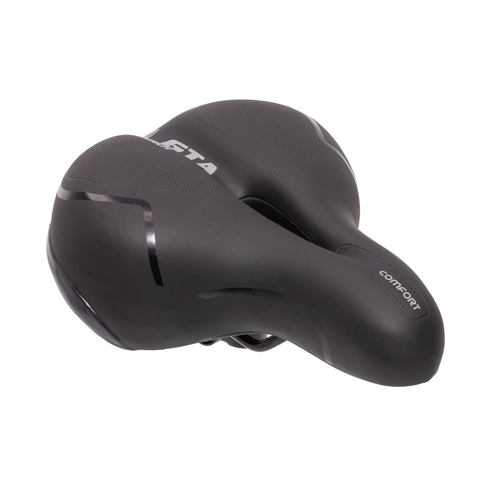 Banco Selim Gel Plus 2 Molas GTA Largo Com Fita Refletiva Segurança Bicicleta Bike Mtb