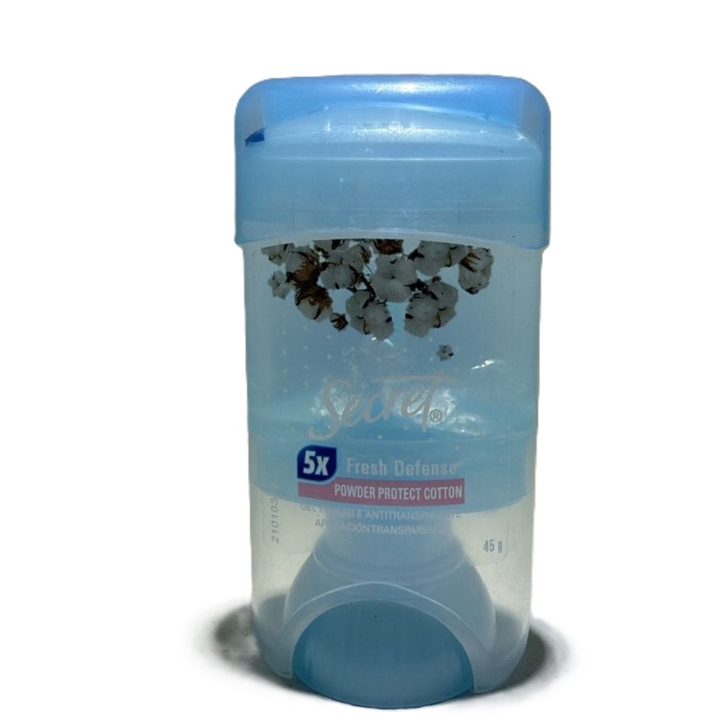 SECRET GEL  POWDER PROTECT COTTON 45G em Oferta na Shopee
