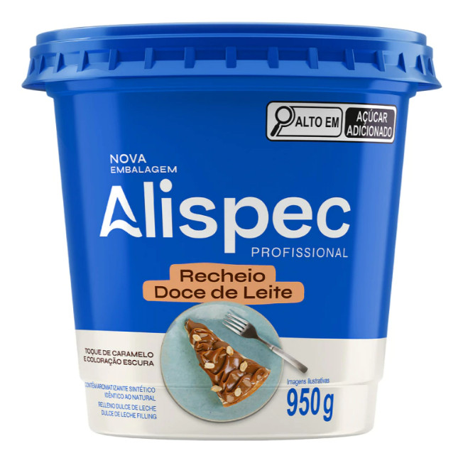 Recheio Doce de Leite Alispec 950g Toque Caramelo | Cor Intensa, Ponto Firme para Churros e Banoffee