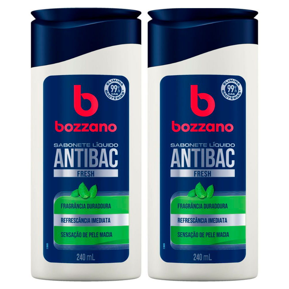 Kit 2 Sabonete Líquido Fresh Bozzano Antibac 240ml em Oferta na Shopee