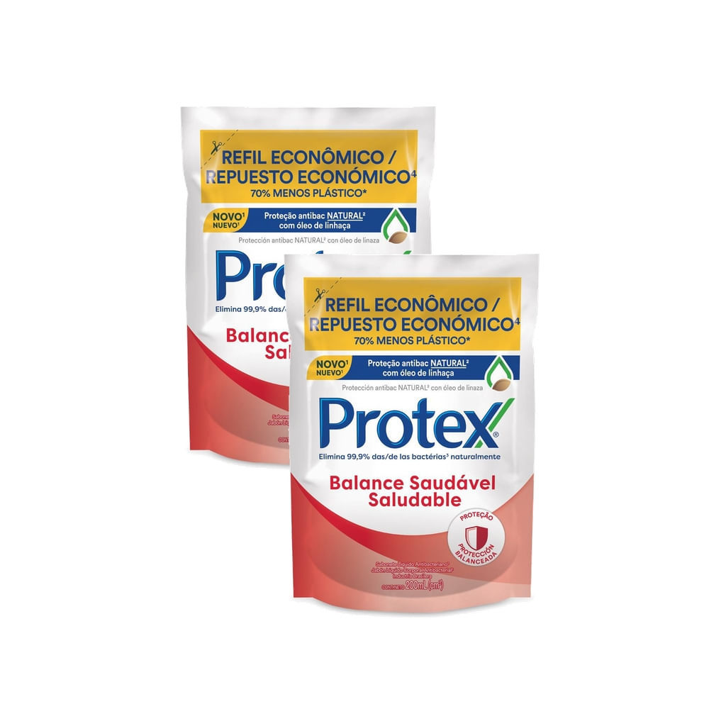 Kit 2 Sabonete Líquido Protex Balance Refil com 200ml em Oferta na Shopee