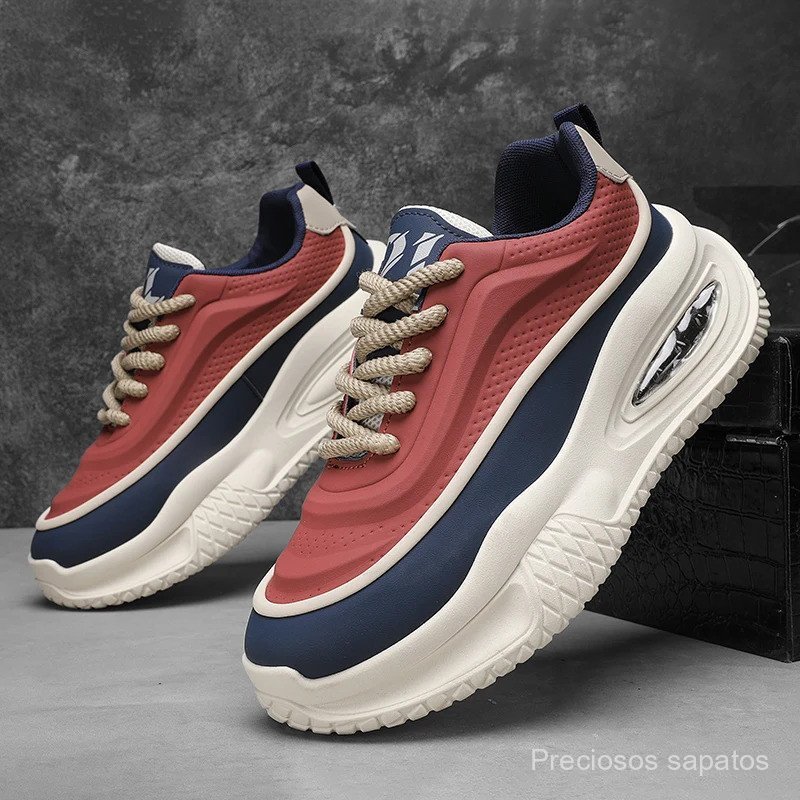 Tênis Casuais Masculinos, Sapatos de Skate com Solado Grosso e Fashion, Sapatos Masculinos Modernos e Confortáveis, Adeq em Oferta na Shopee