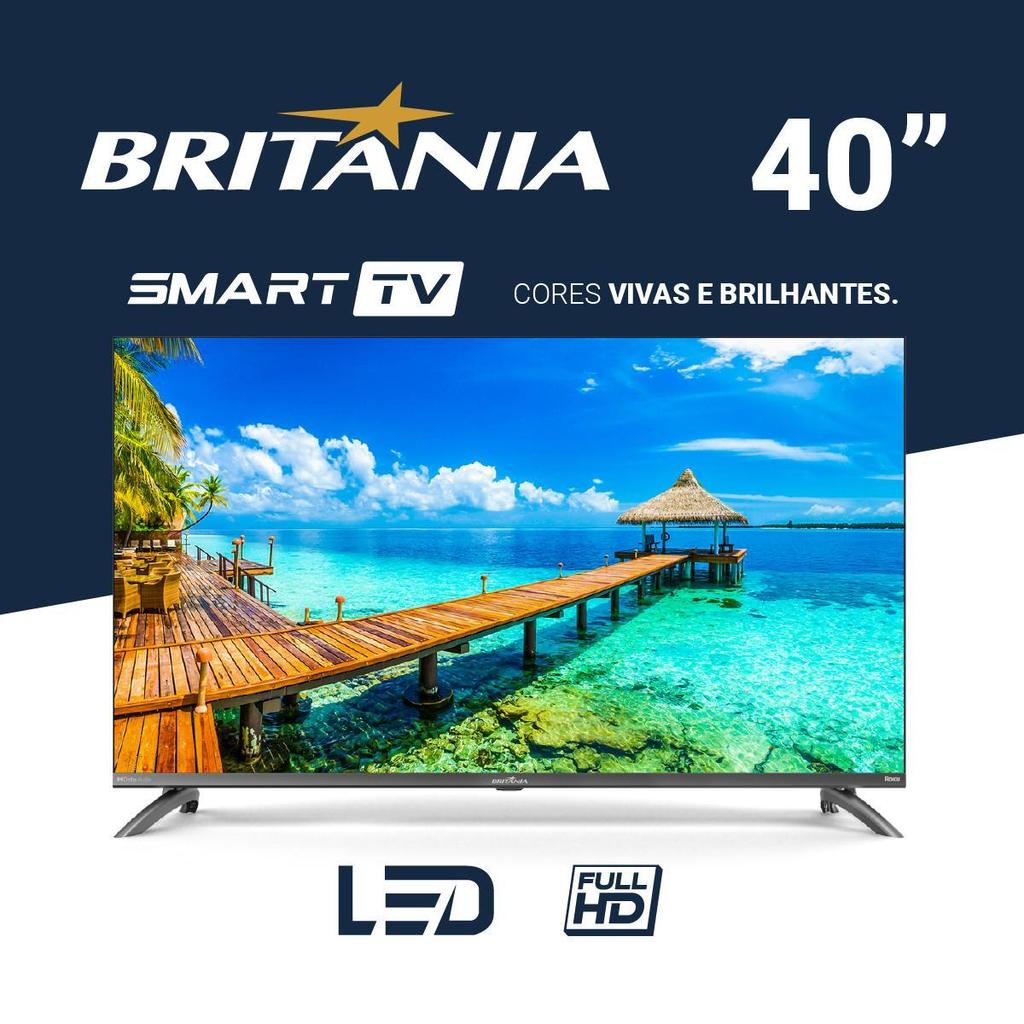 Detalhes do Smart TV 40” Britânia BTV40M9GR2CGB Roku TV LED Dolby Audio