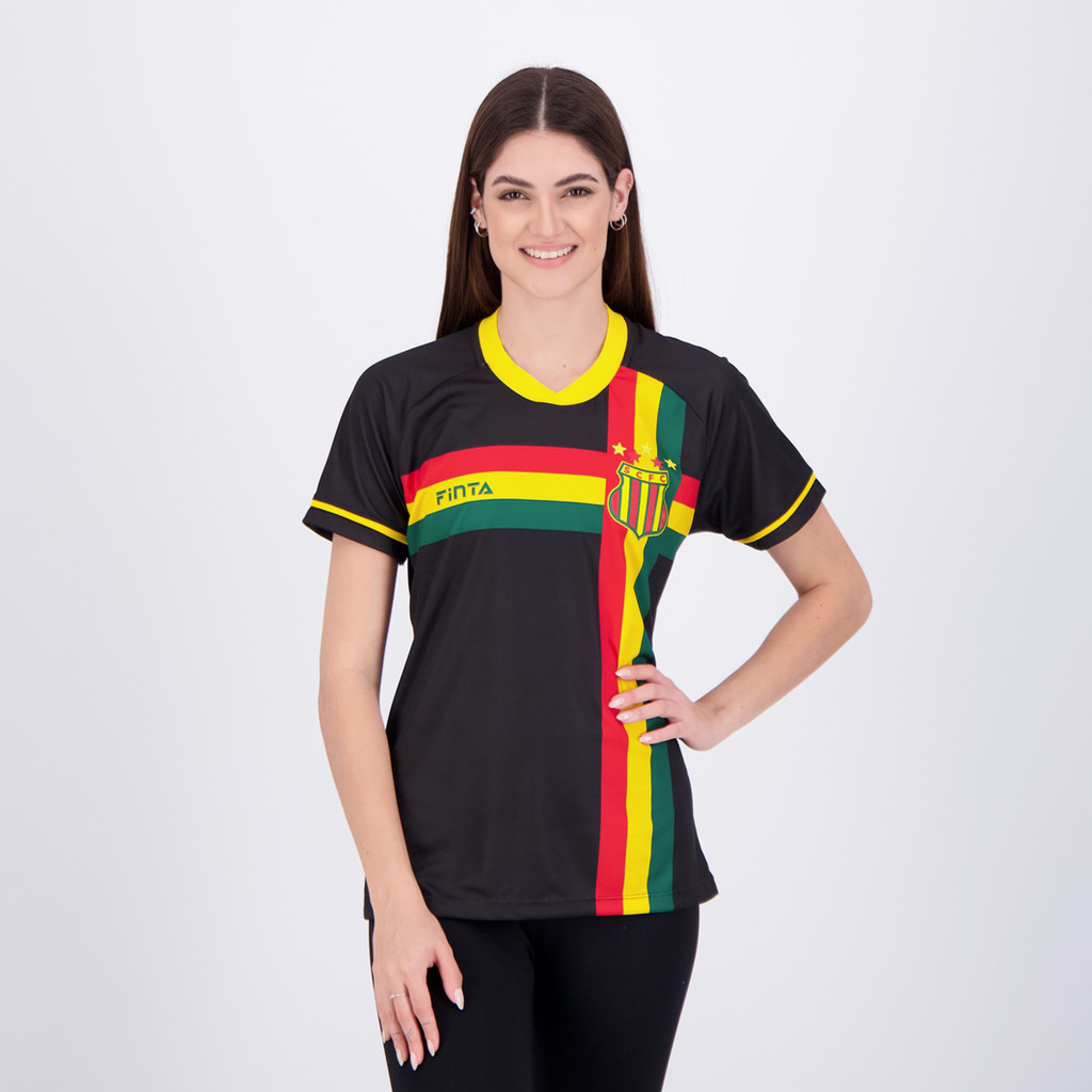 Camisa Finta Sampaio Corrêa Goleiro 2024 Feminina Preta