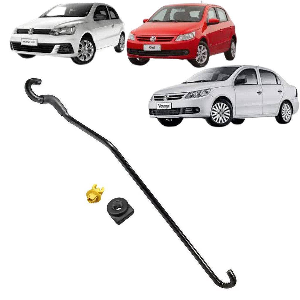 Haste Vareta Do Capot + buchas Gol Saveiro Voyage G5 G6 G7 Original Volkswagen